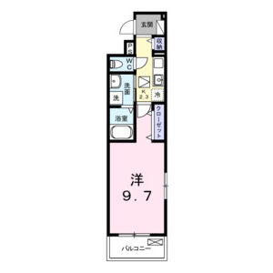 1K 間取り図