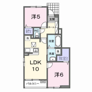 2LDK 間取り図