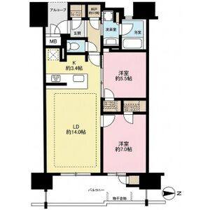 2LDK 間取り図