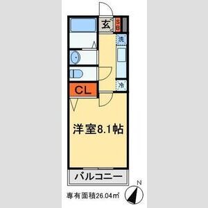 1K 間取り図