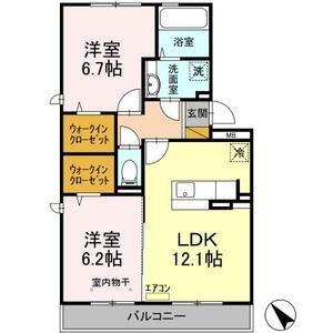 2LDK 間取り図