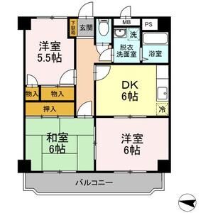3DK 間取り図