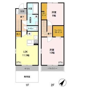2LDK 間取り図