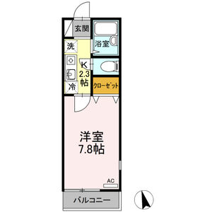 1K 間取り図