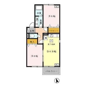 2DK 間取り図