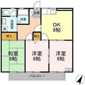 3DK 間取り図