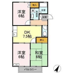 3DK 間取り図