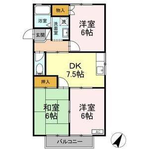 3DK 間取り図