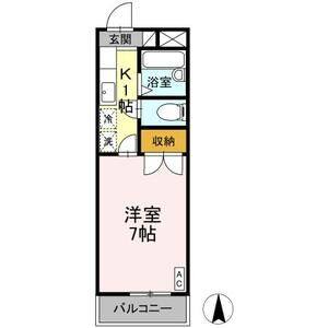 1K 間取り図