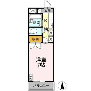 1K 間取り図
