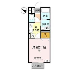 1K 間取り図
