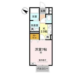 1K 間取り図