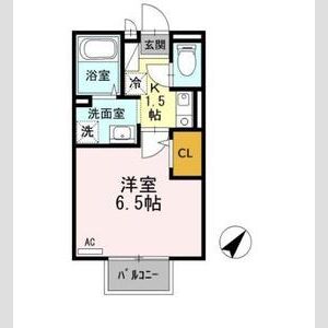 1K 間取り図