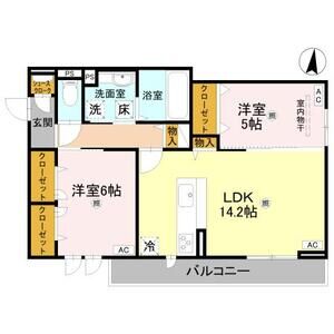 2LDK 間取り図