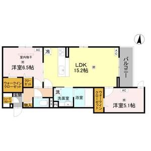 2LDK 間取り図