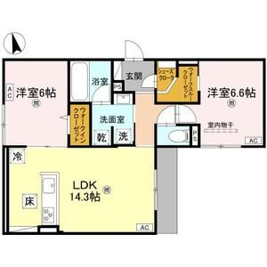 2LDK 間取り図