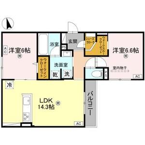 2LDK 間取り図