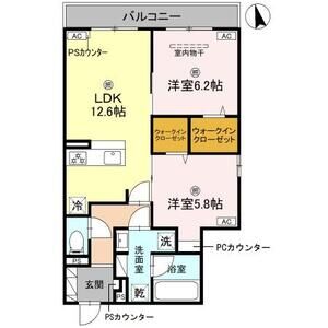 2LDK 間取り図