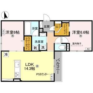 2LDK 間取り図