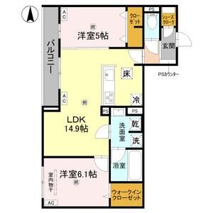 2LDK 間取り図