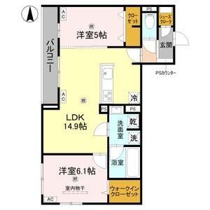 2LDK 間取り図