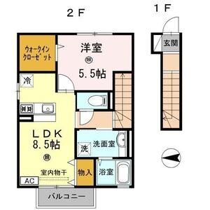 1LDK 間取り図