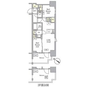 2LDK 間取り図