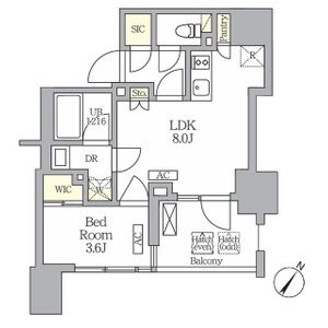 1LDK 間取り図
