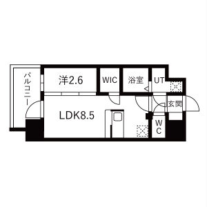 1LDK 間取り図