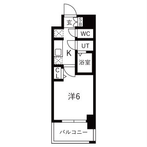 1K 間取り図