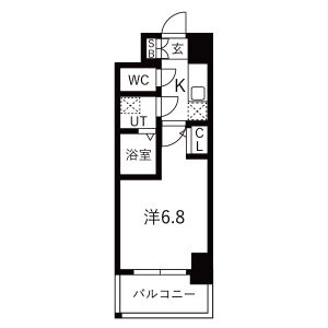 1K 間取り図
