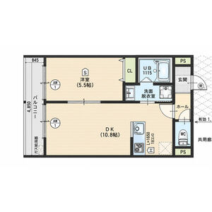 1LDK 間取り図