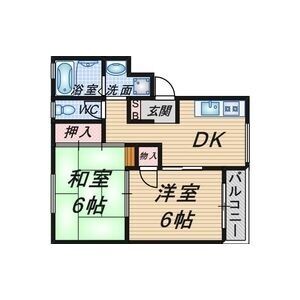 2DK 間取り図