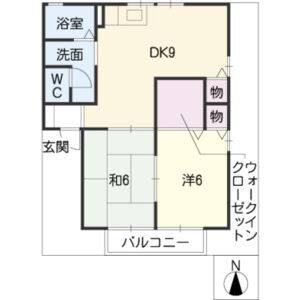 2DK 間取り図