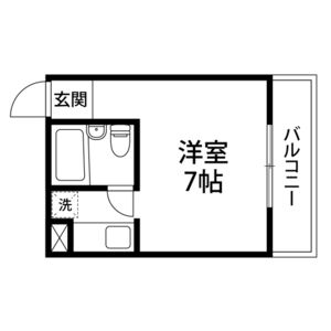 ワンルーム 間取り図