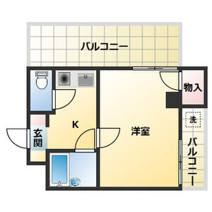 1K 間取り図
