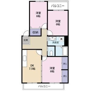 3DK 間取り図