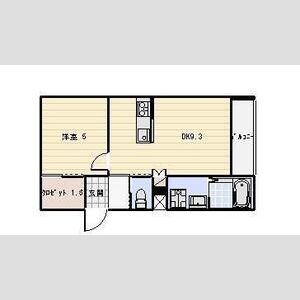1LDK 間取り図