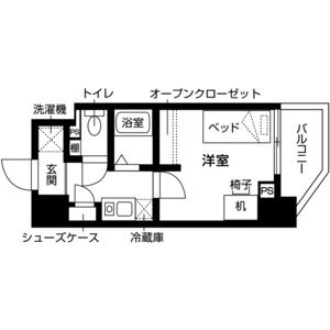 1K 間取り図