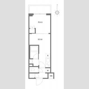 1DK 間取り図