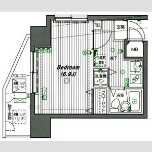 1K 間取り図