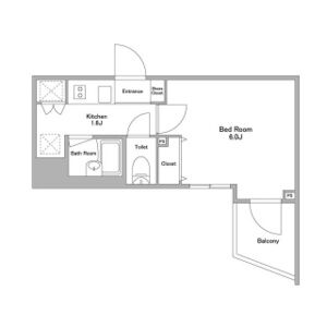1K 間取り図