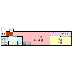 1LDK 間取り図