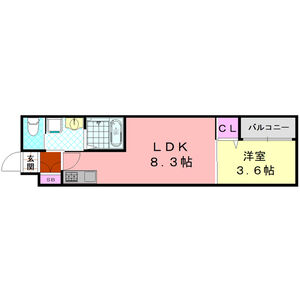 1LDK 間取り図