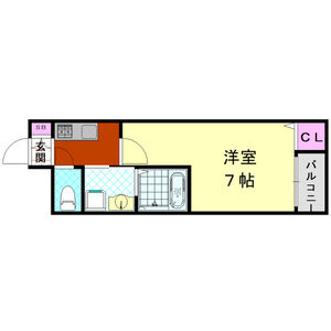 1K 間取り図