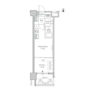 1DK 間取り図