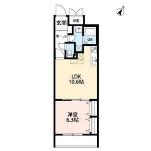 1LDK 間取り図