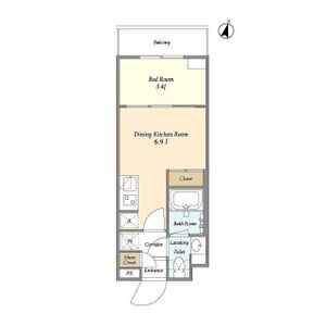 1DK 間取り図