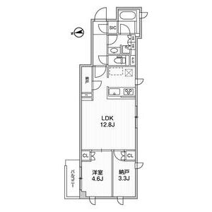 1LDK 間取り図