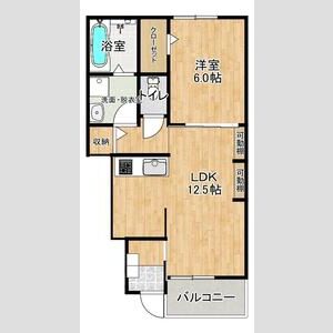 1LDK 間取り図